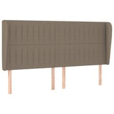 Vidaxl Box spring postelja z vzmetnico taupe 200x200 cm blago