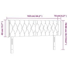 Vidaxl LED posteljno vzglavje modro 163x16x78/88 cm blago