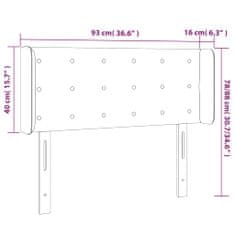 Vidaxl LED posteljno vzglavje kapučino 93x16x78/88 cm umetno usnje