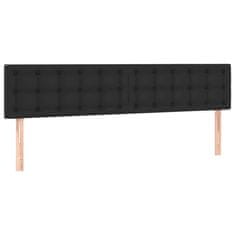 Vidaxl Box spring postelja z vzmetnico črn 160x200 cm umetno usnje