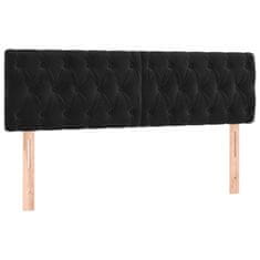 Vidaxl Box spring posteljni z vzmetnico črn 140x190 cm žamet