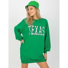 Ex moda Ženski pulover s potiskom in žepi CADENCE zelen EM-BL-U719.82P_392528 Univerzalni