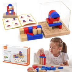 Viga Toys 3D Montessori igra z lesenimi gradniki