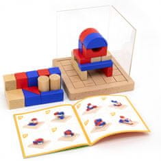 Viga Toys 3D Montessori igra z lesenimi gradniki