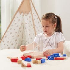 Viga Toys 3D Montessori igra z lesenimi gradniki