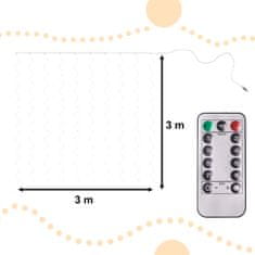 Aga LED Svetlobna zavesa 3x3m 300 LED Hladno bela