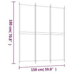 Vidaxl Paravan 3-delni antraciten 150x180 cm blago