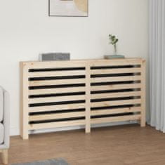 shumee vidaXL Pokrov za radiator 153x19x84 cm trdna borovina