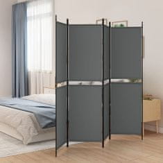 Vidaxl Paravan 4-delni antracitna 200x180 cm blago