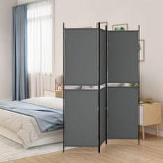 Vidaxl Paravan 3-delni antraciten 150x180 cm blago