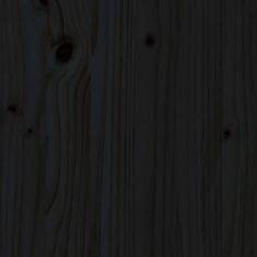 Vidaxl Komoda črna 100x40x75 cm trdna borovina