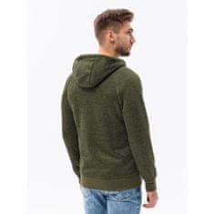OMBRE ALBARIC oliven moški pulover z zadrgo MDN120694 XL