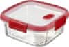 Posodica za shranjevanje hrane, Smart Cook, borosilikatno steklo, 0,7l, transparent /rdeča