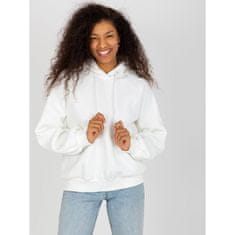 Ex moda Ženski pulover s potiskom na hrbtu in kapuco NETTA bele barve EM-BL-622.60_392371 Univerzalni
