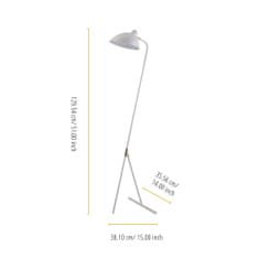 Teamson Versanora - Talne svetilke Delicata Monopod - Bela/zlata