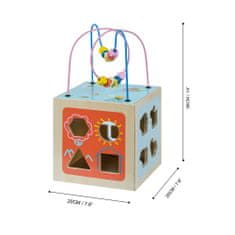 Teamson Teamson Kids - Predšolski igralni laboratorij Lesena učna kocka za dejavnosti s 4 stranmi