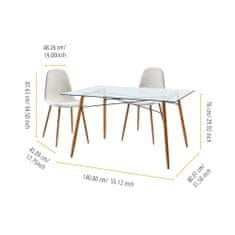 Teamson Versanora - Minimalista Fabric Set Of 2 Chairs - White