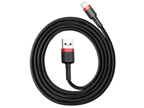 BASEUS Kabel USB Lightning iPhone 3,0 m Cafule 2A (CALKLF-R91) Črno-rdeča