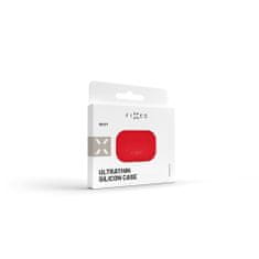FIXED Silky zaščitni ovitek za Apple AirPods Pro 2, ultra tanek, silikonski, rdeč (FIXSIL-999-RD)