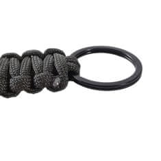 Northix Paracord s karabinom - črn 