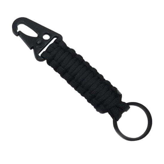 Northix Paracord s karabinom - črn