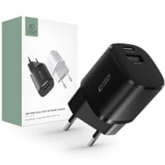 Tech-protect C20W polnilnik USB / USB-C 20W QC PD, črna