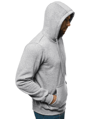 Ozonee Moški pulover s kapuco Rosas siva XXL