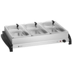 Royal Catering Grelnik hrane za 3 električne posode 400W Royal Catering