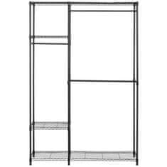 Royal Catering Garderobni žični regal za garderobe 4 police 3 obešalniki 120 x 45 x 179,5 cm do 270 kg