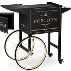 Royal Catering Osnovni voziček stroja za popcorn z retro omarico 51 x 37 cm - črna in zlata