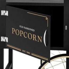 Royal Catering Osnovni voziček stroja za popcorn z retro omarico 51 x 37 cm - črna in zlata