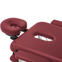NEW Bordeaux Red prenosna zložljiva masažna miza do 180 kg rdeča