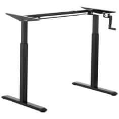 NEW Okvir za pisalno mizo z ročno nastavitvijo višine 73-124 cm do 70 kg BLACK