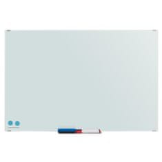 NEW Stenska magnetna steklena tabla za suho brisanje bela KIT 60x90 cm