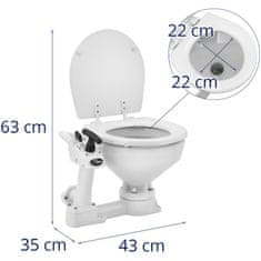 MSW Stacionarni keramični jahtni WC z ročno črpalko 230 x 210 mm