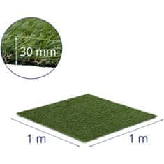 Hillvert Umetna trava za balkon teraso mehka 30 mm 14/10 cm 100 x 100 cm