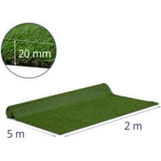 Hillvert Umetna trava za balkon teraso mehka 20 mm 13/10 cm 200 x 500 cm