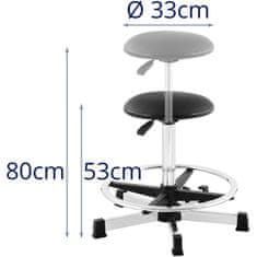 Miramarket Delovni stol Delovni stol z naslonom za noge 120 kg 530-800 mm črn