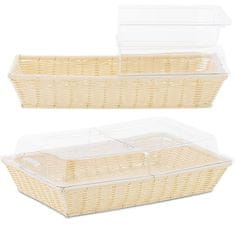 Royal Catering Košara s pokrovom za prikazovanje sadja v bifeju 530 x 328 x 140 mm