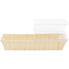 Royal Catering Košara s pokrovom za prikazovanje sadja v bifeju 530 x 328 x 140 mm