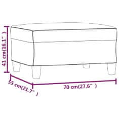 Vidaxl Stolček za noge črn 70x55x41 cm tkanina iz mikrovlaken