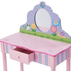 Teamson Fantazijska polja - Pohištvo za igrače-Magic Garden Play Vanity Table and Stool Set