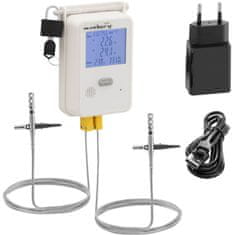 Miramarket Termohigrometer za beleženje temperature in vlage LCD USB Wi-Fi območje 0-100% -50-350C