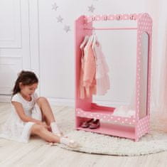 Teamson Fantazijska polja - modni potiski s pikami Bella Toy Dress Up Unit - roza / bela