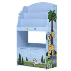 Teamson Fantazijska polja - Sunny Safari 3-stopenjska otroška velika knjižna polica