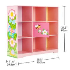 Teamson Fantazijska polja - Pohištvo za igrače -Magic Garden Adjustable Cube Bookshelf
