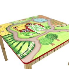 Teamson Fantazijska polja - Pohištvo za igrače - Srečna kmečka miza s figuricami