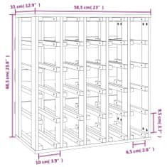 Vidaxl Stojalo za vino 58,5x33x60,5 cm trdna borovina