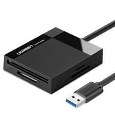PRO Bralnik pomnilniških kartic SD / micro SD / CF / MS vtič USB 3.0 - črn