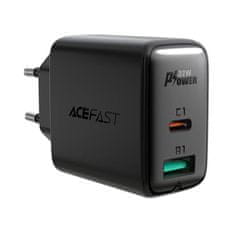 AceFast A5 PD32W omrežni polnilnik, USB + USB-C (črn)